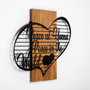 Wallity Peace At Home Peace in The World 1 - Escultura de Pared Nogal y Negro